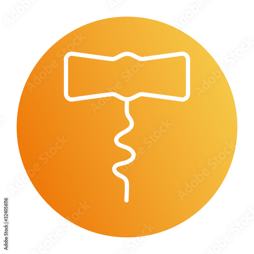 Isolated corkscrew block style icon vector design