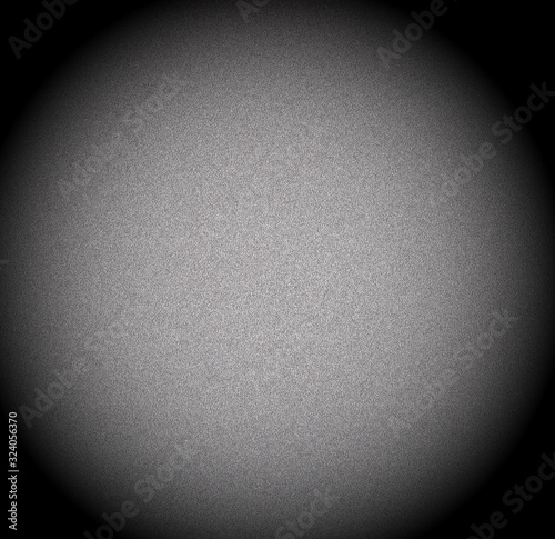 Abstract glowing silver sphere on black background