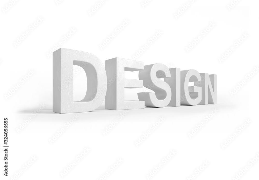 Design 3D rendering white letters in perspective texture Design 3D rendering white letters in perspective texture