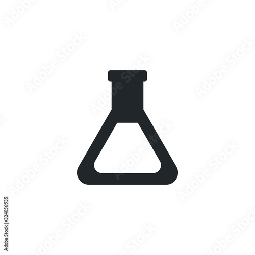 chemical laboratory test tubes, silhouette style icon