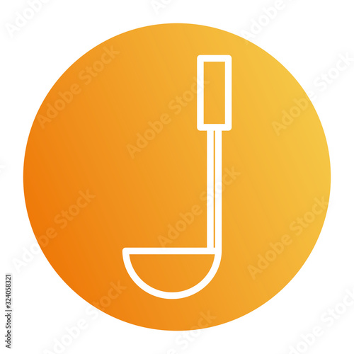 Isolated ladle block style icon vector design