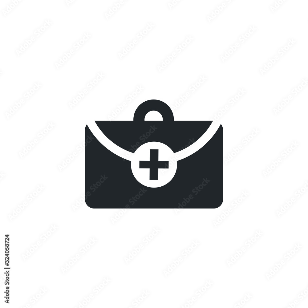 first aid kit medical, silhouette style icon first aid kit medical, silhouette style icon