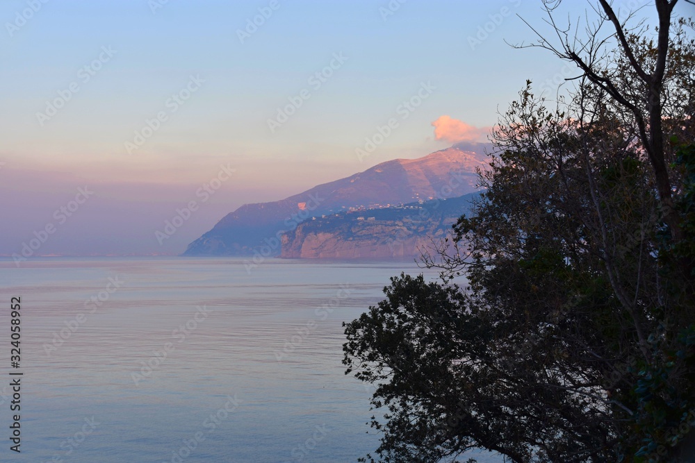 Naples bay - view from Sorrento - Italy