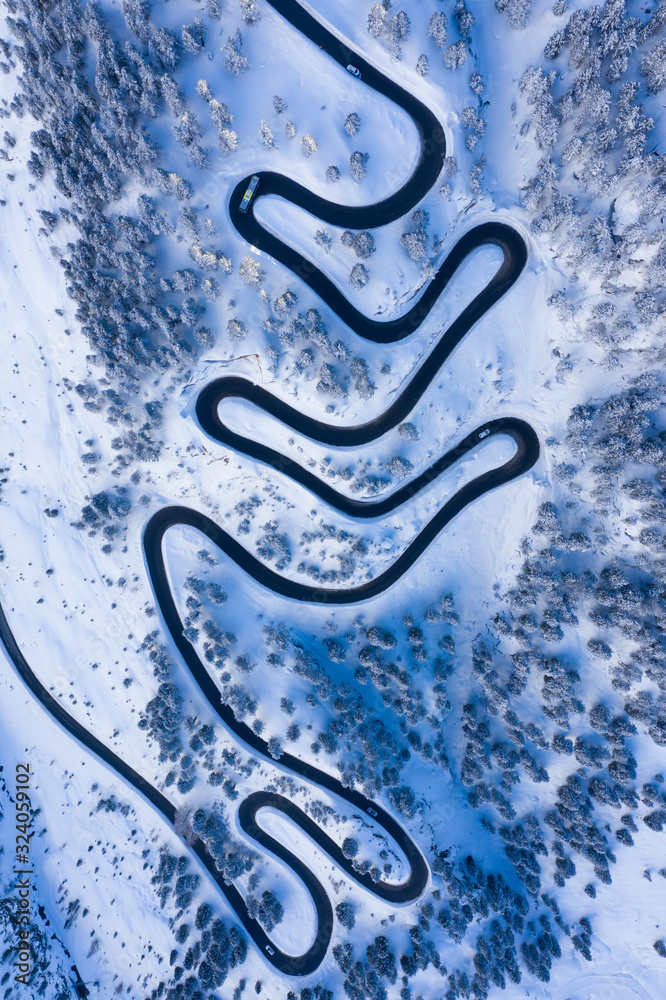 Curvy Winter Road / Austria