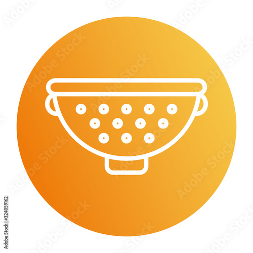Isolated colander block style icon vector design