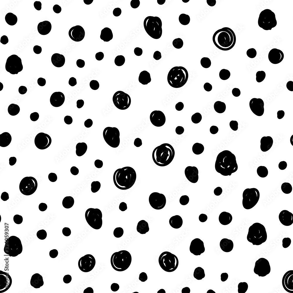 Dot doodles seamless pattern. Hand drawn circles texture background. Dot doodles seamless pattern. Hand drawn circles texture background.