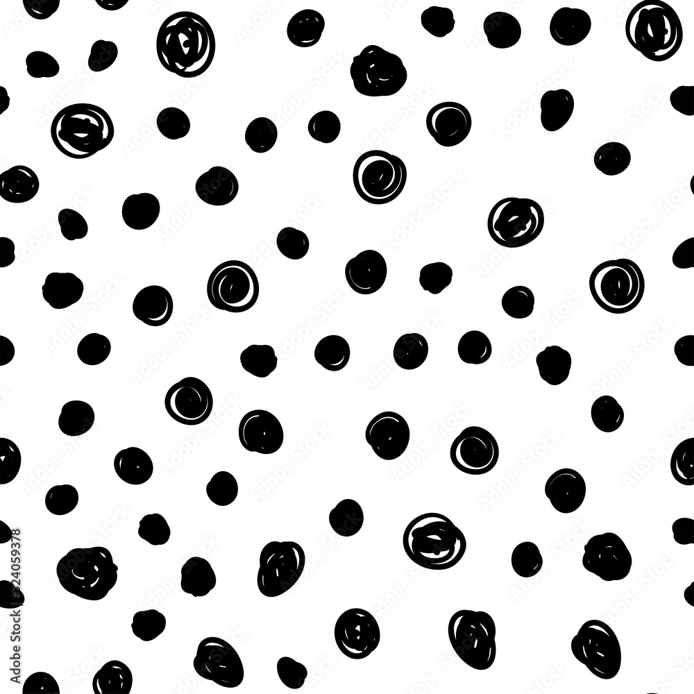 Dot doodles seamless pattern. Hand drawn circles texture background. Dot doodles seamless pattern. Hand drawn circles texture background.
