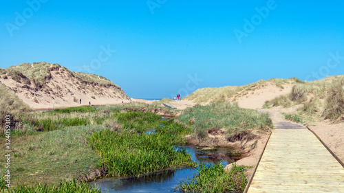 Canvas Print Balmedie boardwalk approach