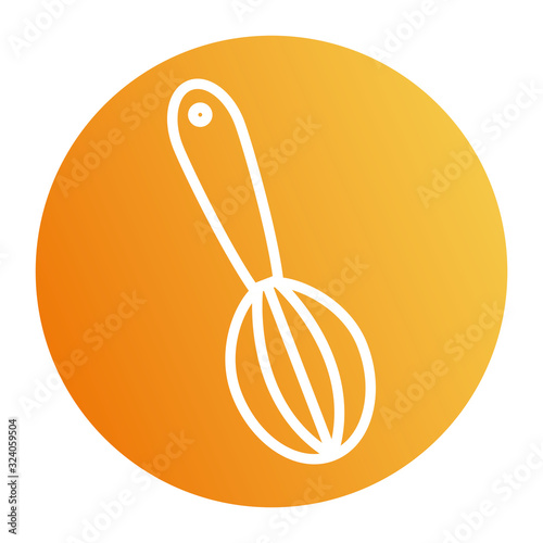 Isolated whisk block style icon vector design