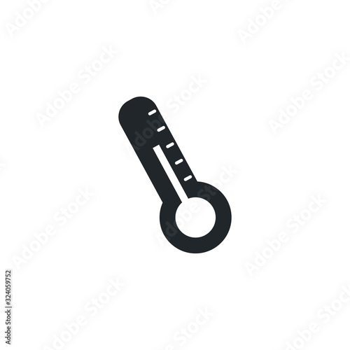 medical instrument thermometer, silhouette style icon