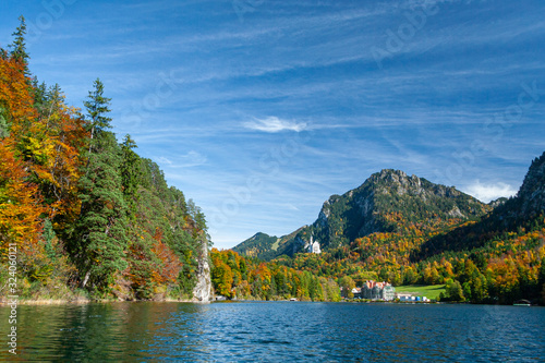 view of Alpsee lake in Bavaian Alps near Schwangau photo