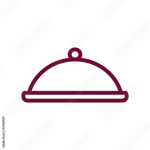 Isolated platter line style icon vector design