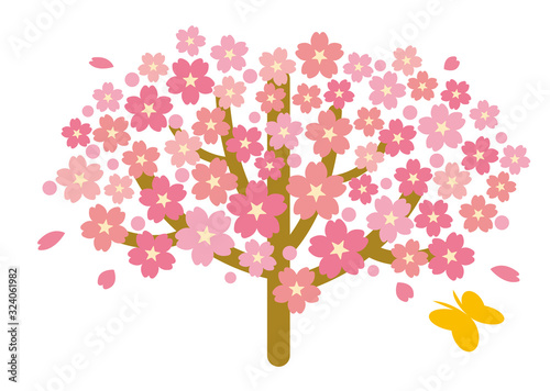 桜グラフィックパターン