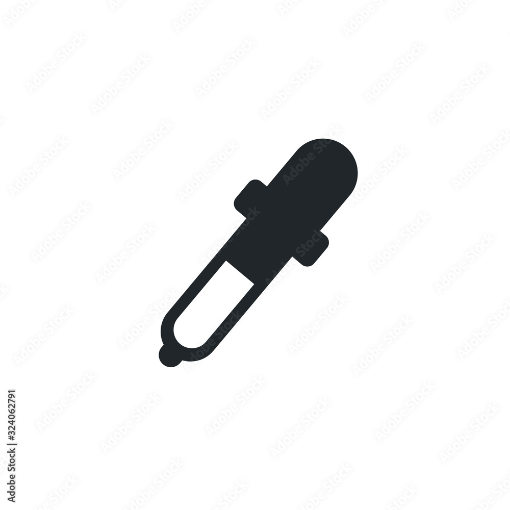 medicine dropper, silhouette style icon medicine dropper, silhouette style icon