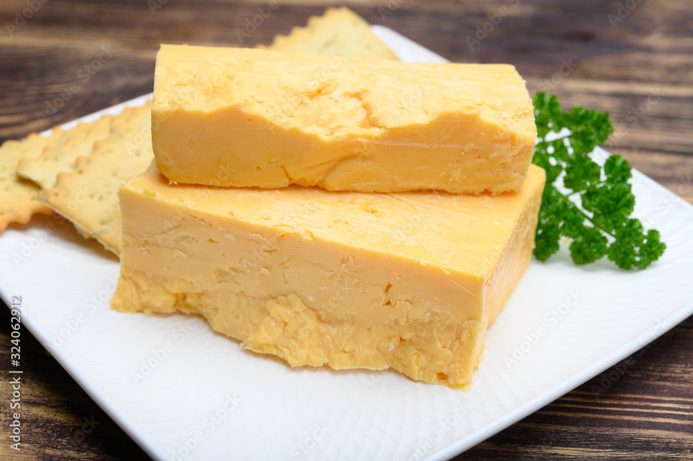 British hard cheese made from cow milk matured cheddar from Somerset British hard cheese made from cow milk matured cheddar from Somerset