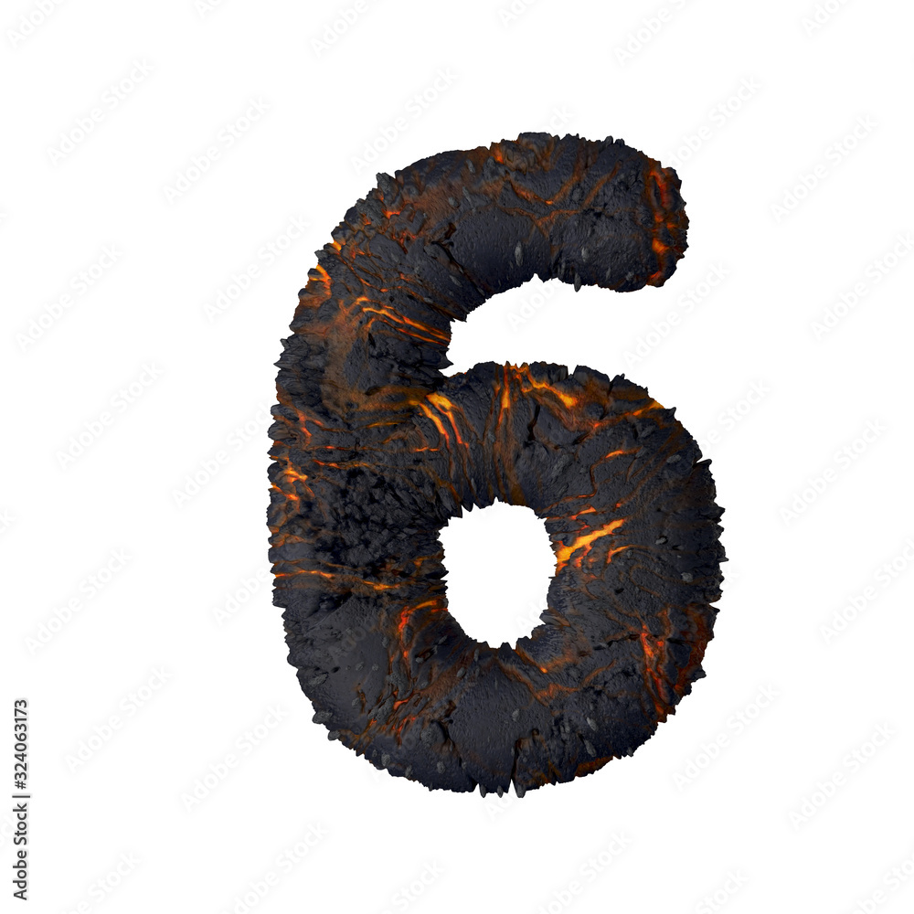 Lava Letter 3d illustration Lava Letter 3d illustration