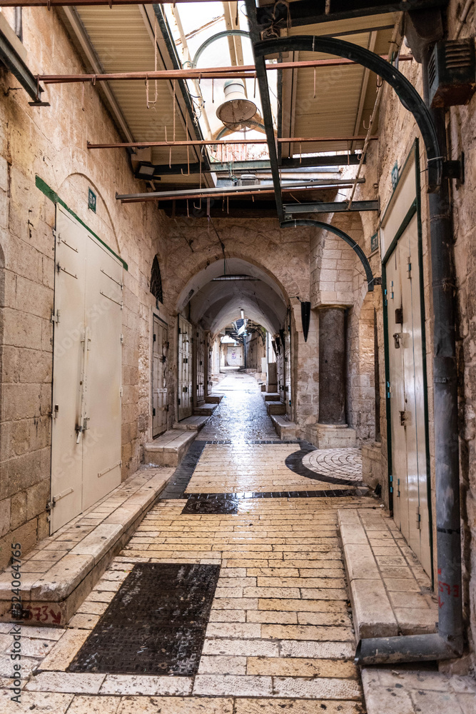 Empty market street of Nazareth 2