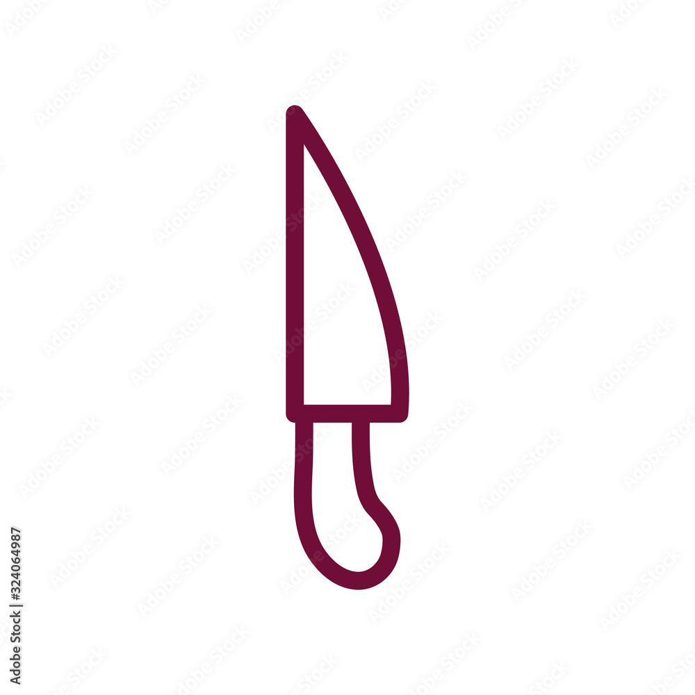Isolated knife line style icon vector design Isolated knife line style icon vector design