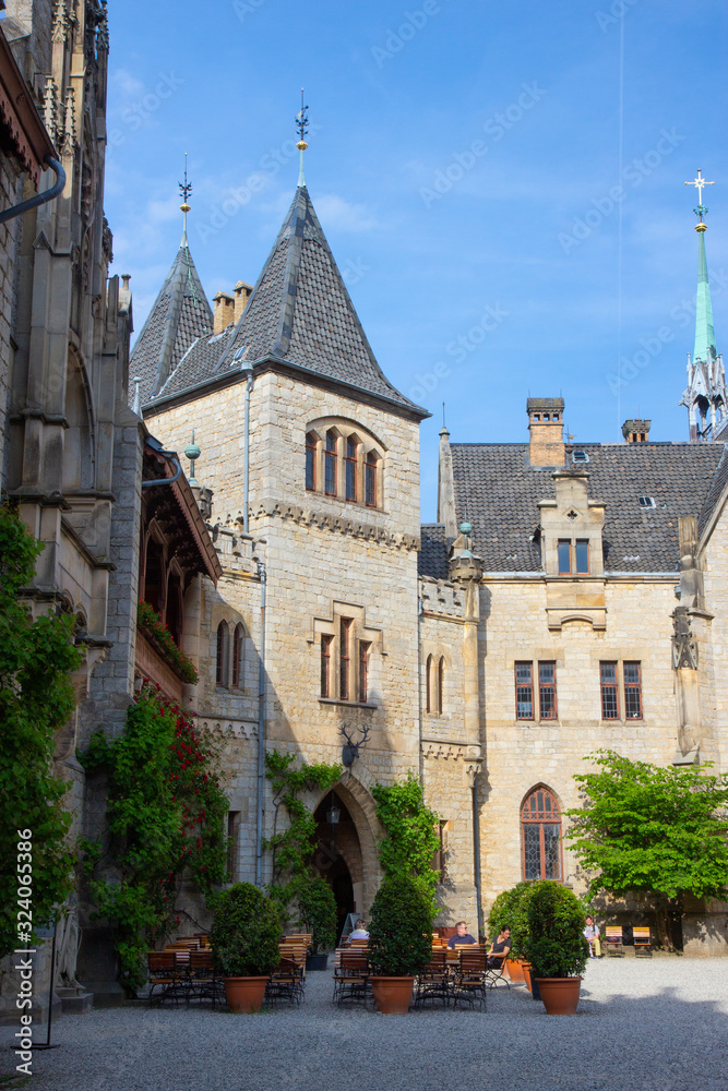 facade of beautiful Marienburg castle near Hannover