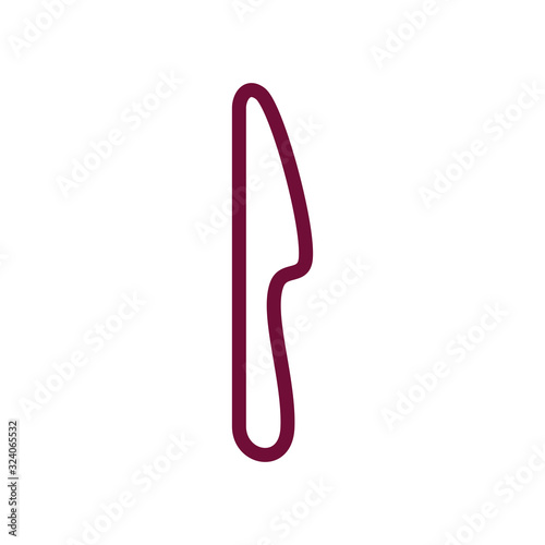 Isolated knife line style icon vector design