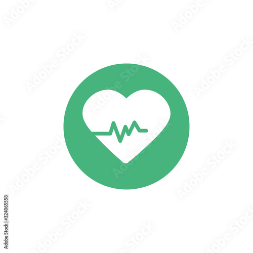 blood pressure, block and flat style icon