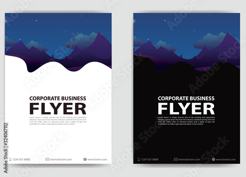 corporate business flyer in a4 size, vector brochure cover poster design