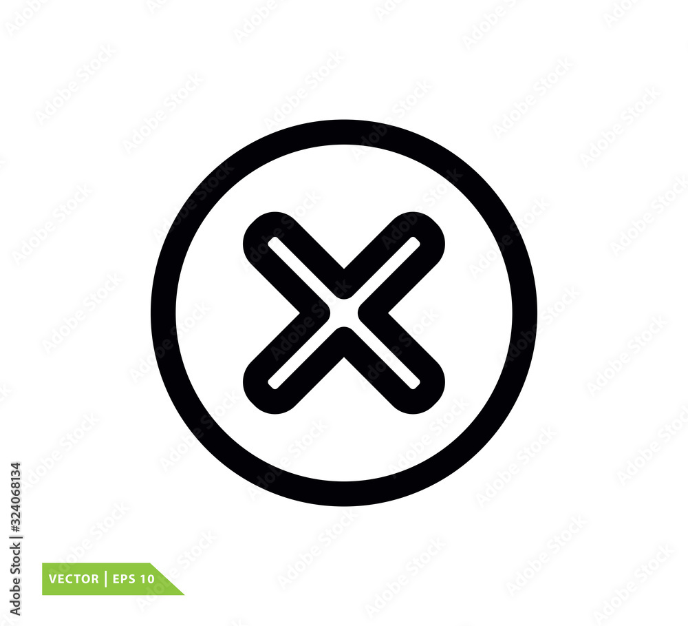 Delete icon vector sign logo template Delete icon vector sign logo template