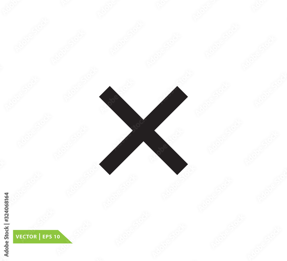 Delete icon vector sign logo template Delete icon vector sign logo template