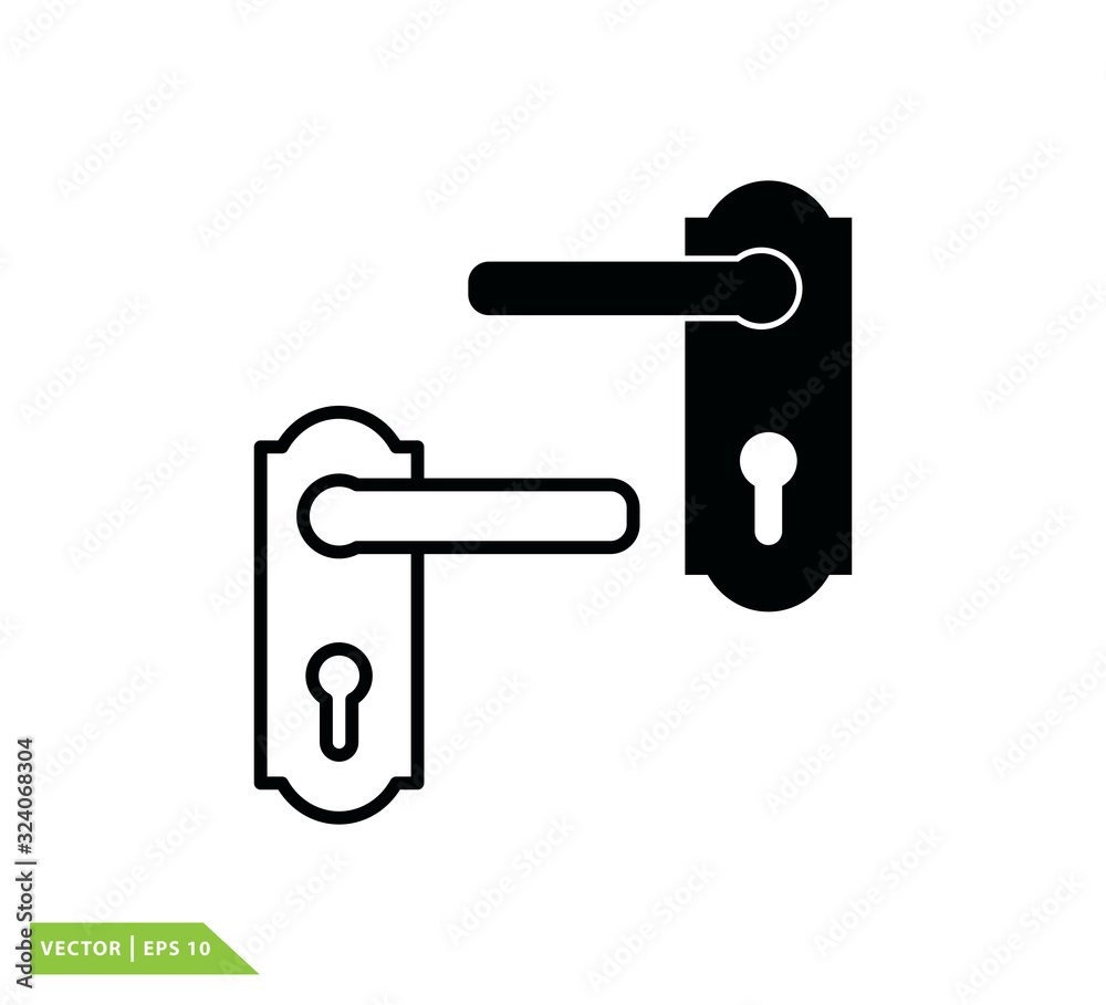 Door handle icon vector logo design template Door handle icon vector logo design template
