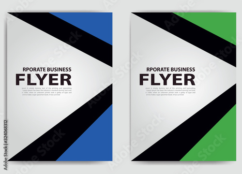 corporate business flyer in a4 size, vector brochure cover poster design
