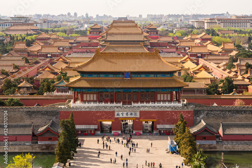 View over Forbidden City in Beijing, China,Beijing