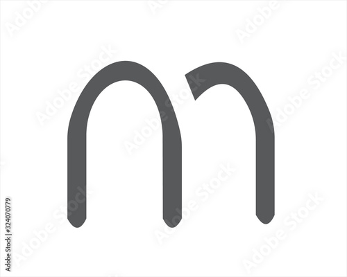 m initial creative logo letters and logo designs