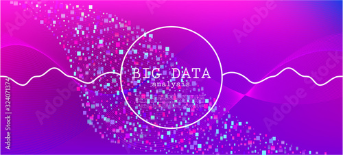 Flying Particles Distressed Purple Vector. Abstract Geometric Background. 