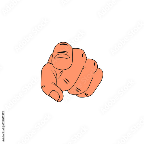 Pointing finger for change - VECTOR