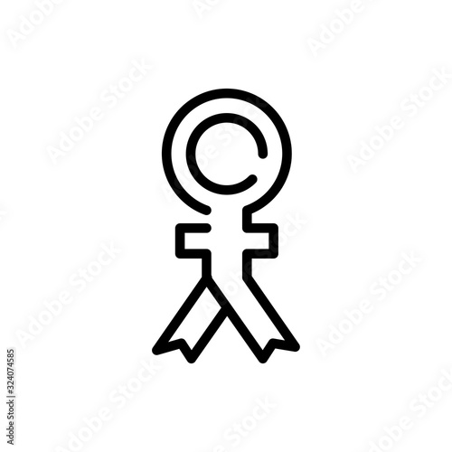 female gender symbol , line style icon