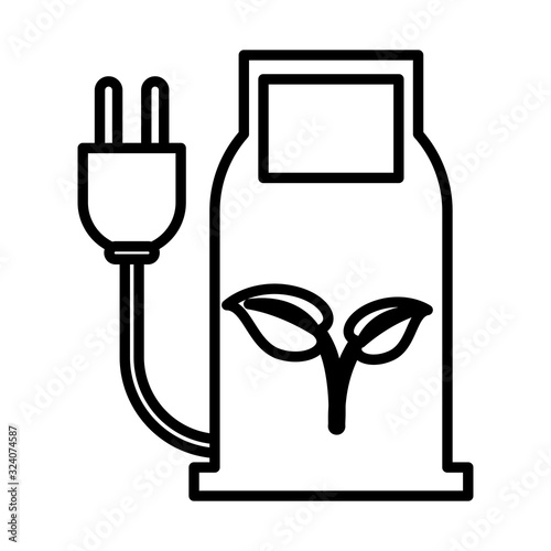station service ecology isolated icon