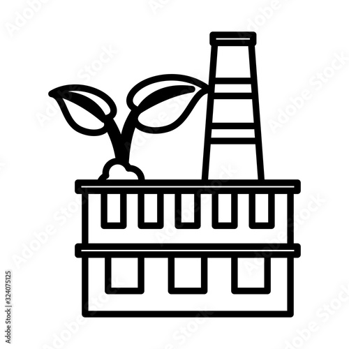 factory plant building isolated icon