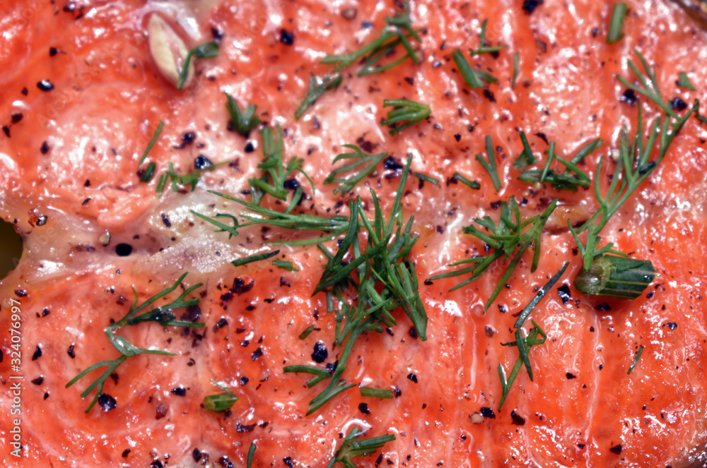 salmon steak salmon steak