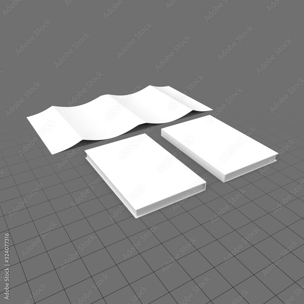 Dust Jacket With Books Stock 3D Asset Adobe Stock