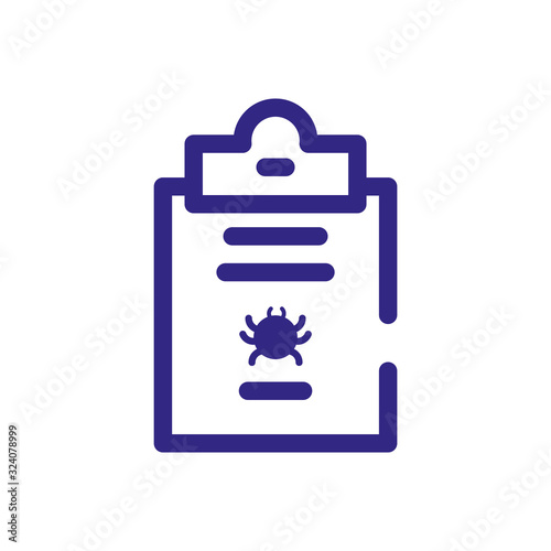 medical virus report, thick line style