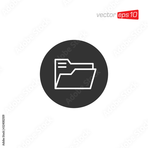 Manager File Icon Symbol Design Vector