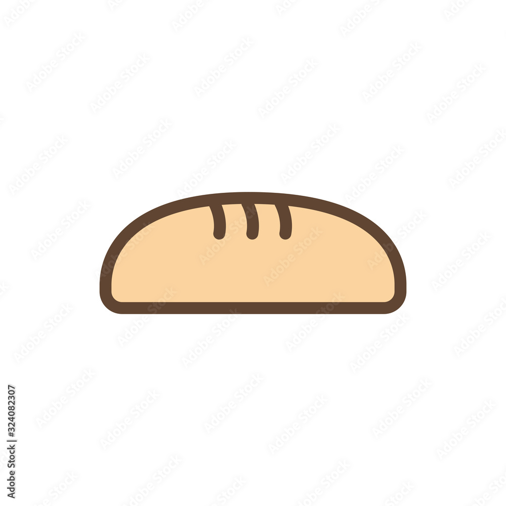 Isolated bakery bread line and fill style icon vector design