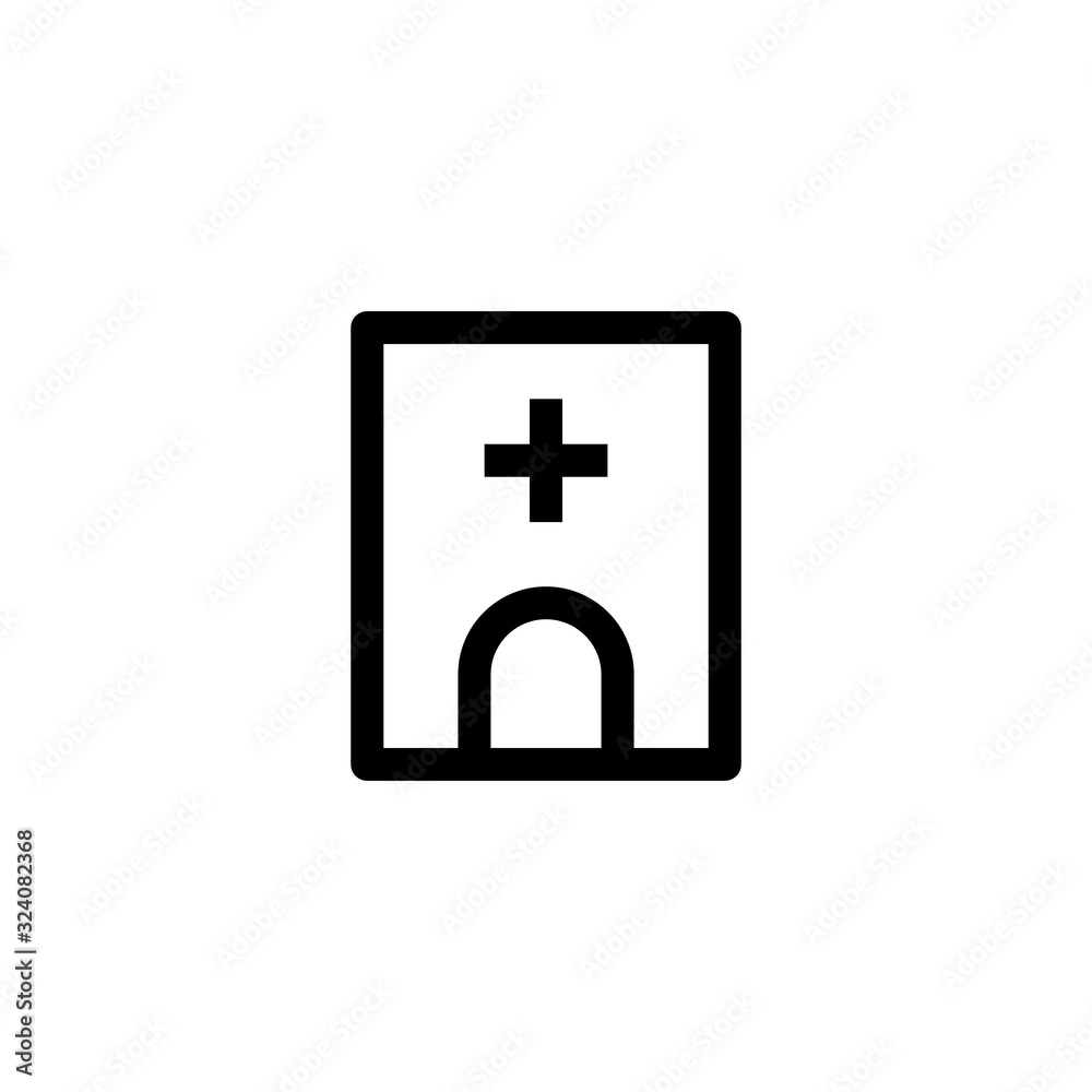 Obraz premium Vector illustration, hospital icon design