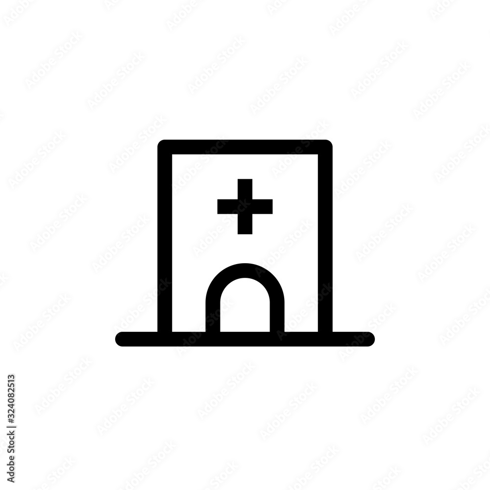 Obraz premium Vector illustration, hospital icon design