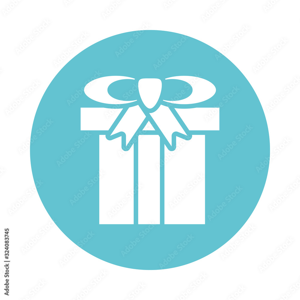 gift box present block style icon gift box present block style icon
