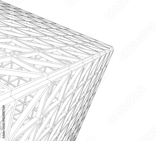 Structure building construction. Industrial background