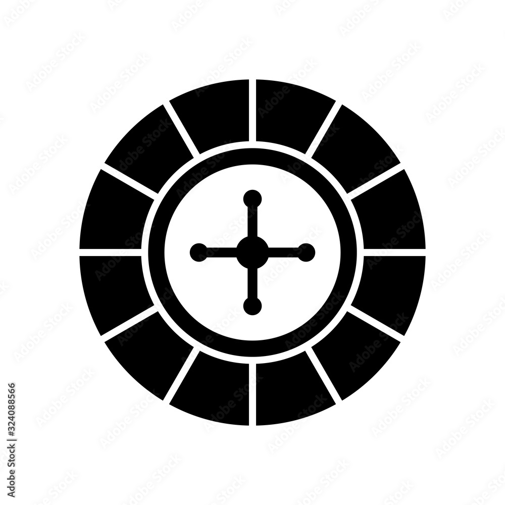 Roulette casino icon vector design templates Roulette casino icon vector design templates