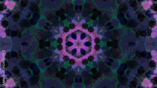 Artistic mandala painting fractal slow animation