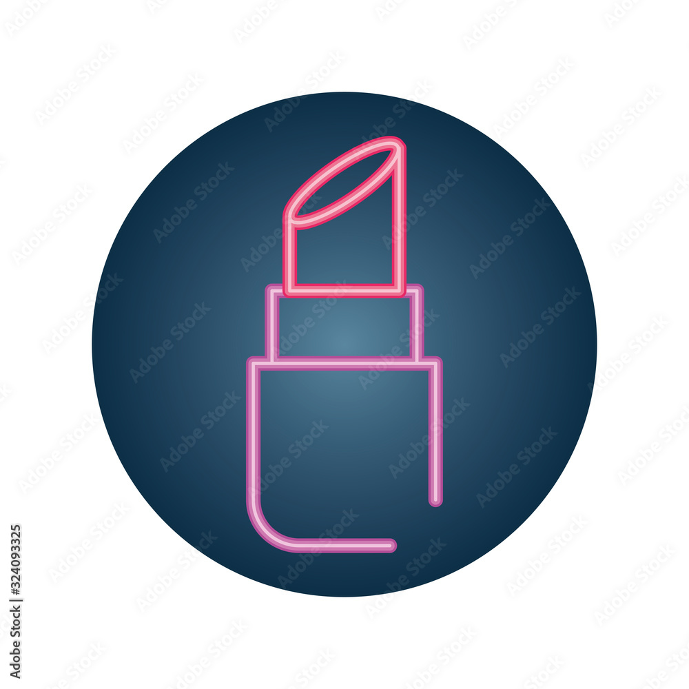 lipstick over white background, neon style icon lipstick over white background, neon style icon