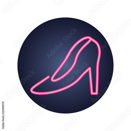 women heel, neon style icon